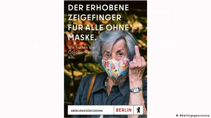 #berlingegencorona Kampagne Senat Berlin Maskenverweigerer