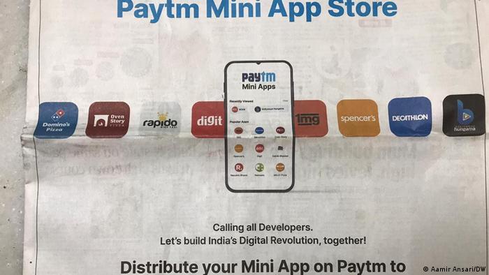 Werbeplakat einer Indische E-Wallet App