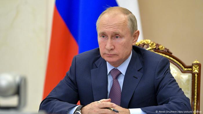 Russland Moskau | Russische Sicherheitsratssitzung | Wladimir Putin (Alexei Druzhinin/dpa/picture-alliance)