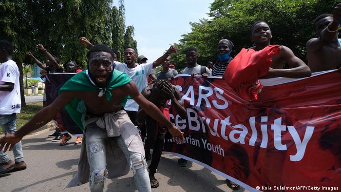Nigeria Abuja | End Sars Proteste | Demonstranten