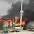 Un bus brûlé par les militants de l'opposition qui dénonce le troisième mandat du président Alassane Ouattara