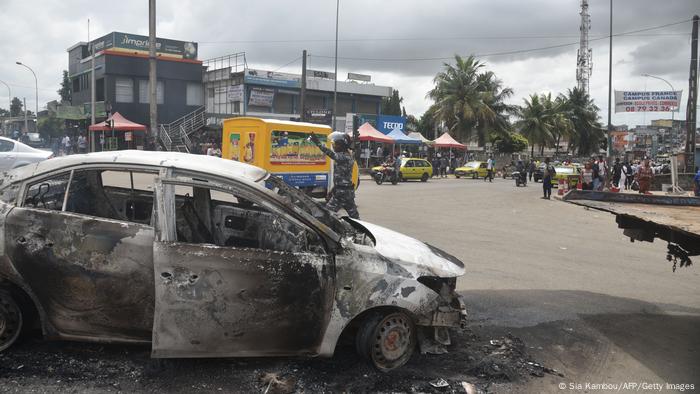 Octobre 2020, scène de violence à Cocody, commune d'Abidjan