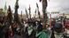 Indigenous protesters gathered in Bogota, Colombia Indigenous protesters gathered in Bogota, Colombia