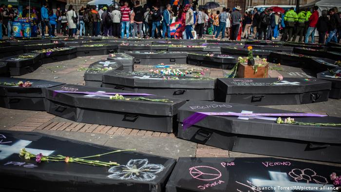 Kolumbien Gedenken der Verschwundenen in Bogota