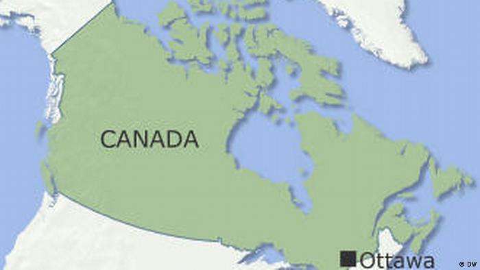 Karte Kanada Englisch (DW)