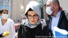 03.07.2020
ISTANBUL, TURKEY - JULY 03: Saudi journalist Jamal Khashoggi's fiance and plaintiff Hatice Cengiz is seen after testifying in the trial of 20 Saudi nationals over the 2018 killing of Saudi journalist Jamal Khashoggi at Saudi ArabiaÄôs Consulate, in Istanbul, Turkey on July 03, 2020. Elif Ozturk / Anadolu Agency | Keine Weitergabe an Wiederverkäufer.
