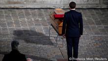 Frankreich | Paris | Macron bei der Gedenkzeremonie für den Lehrer Samuel Paty 21.10.2020