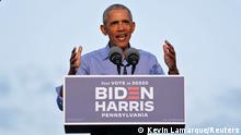 Обама впервые с начала кампании выступил на митинге в поддержку Байдена