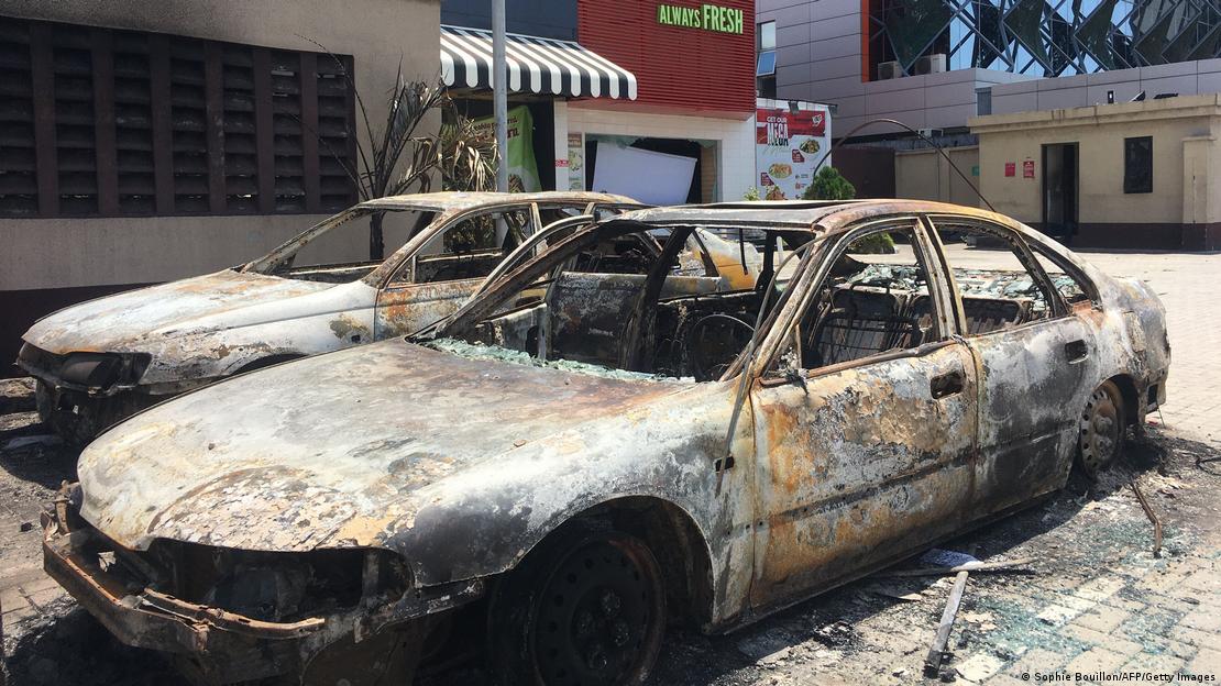 Many properties and car was set on fire and destroyed