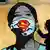 A Palestinian artist paints a mural of a medical worker wearing a Superman mask to help raise awareness of wearing face masks amid the coronavirus pandemic