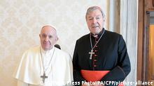 NO FRANCE - NO SWITZERLAND: Oct 12,2020 : Pope Francis receives in Audience Em.mo Card. George Pell, Prefect Emeritus of the Secretariat for the Economy at the Vatican |