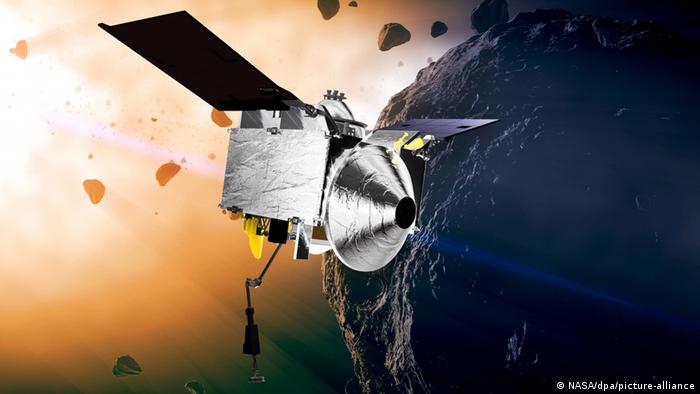 Iustrasi: wahana tak berawak OSIRIS-REx mendekati asteroid Bennu