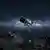 Космический аппарат OSIRIS-REx подлетает к астероиду (рисунок художника)