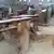 An empty classroom at a school in Kumba after a deadly attack