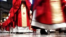 Cardinals arrive, prior to attend a mass celebrated by the Pope, for the Cardinals and Bishops who have died over the course of the year at the Saint Peter's Basilica at the Vatican on November 3, 2018. (Photo by Tiziana FABI / AFP) (Photo credit should read TIZIANA FABI/AFP via Getty Images)