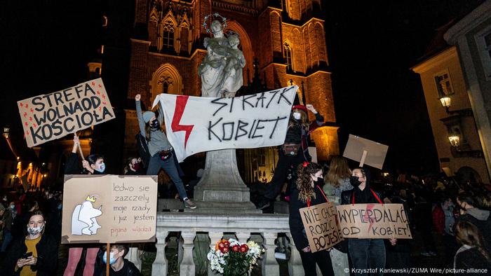 Учасники акції протесту проти заборони абортів у польському Вроцлаві (архівне фото)