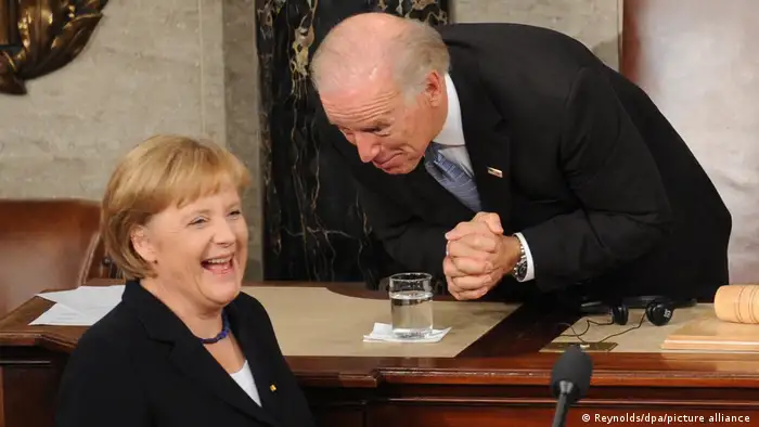 USA Washington | Gesprächspartner | Merkel und Biden (Reynolds/dpa/picture alliance )