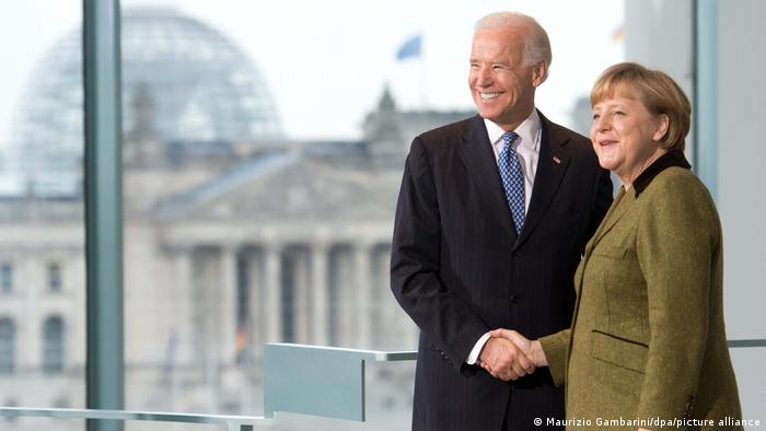 Deutschland Berlin | Kanzleramt | Merkel und Biden