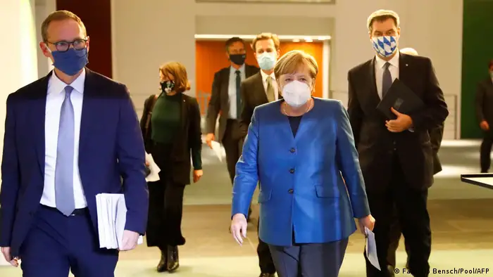 Berlin Kanzlerin Merkel vor PK zu Corona-Maßnahmen (Fabrizio Bensch/Pool/AFP)
