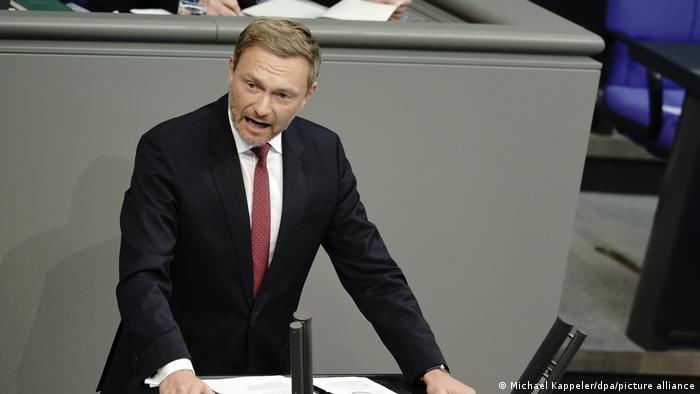 Преседатель СвДП Кристиан Линднер в бундестаге