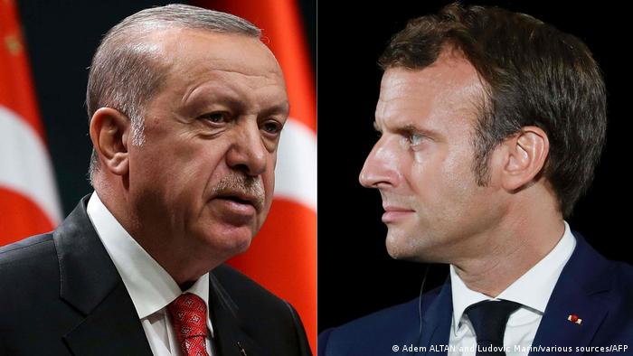 Recep Tayyip Erdogan and Emmanuel Macron 