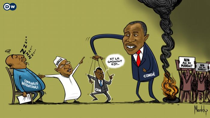 Caricature de Meddy Jumanne pour la présidentielle en Guinée Caricature de Meddy Jumanne pour la présidentielle en Guinée