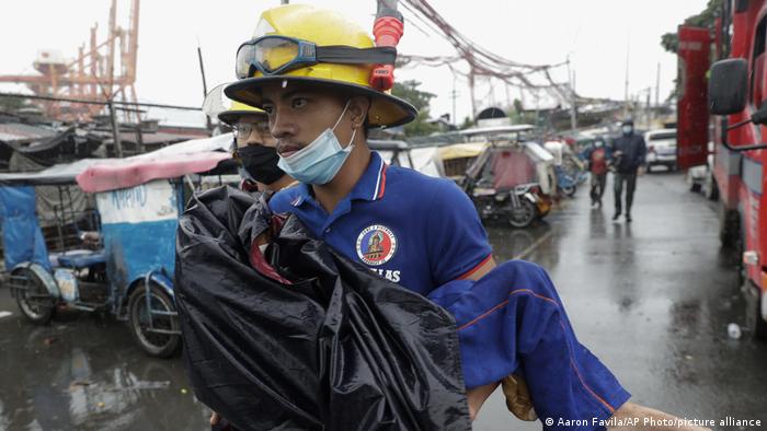 Typhoon Goni hit the Philippines on Sunday 