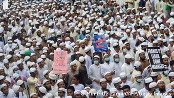 Bangladesch Dhaka | Proteste gegen Macron | Demonstranten (Munir Uz Zaman/AFP/Getty Images)