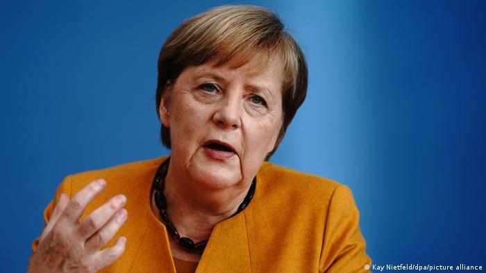 Deutschland Berlin | Pressekonferenz | Angela Merkel (Kay Nietfeld/dpa/picture alliance)