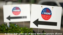 Signs read âI Votedâ outside the STAPLES Center the day before the election, Monday, Nov. 2, 2020, in Los Angeles. (Dylan Stewart/Image of Sport) Photo via Newscom picture alliance |