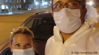Дониш Азизмуродов и волонтер Ольга Солодилова Дониш Азизмуродов и волонтер Ольга Солодилова