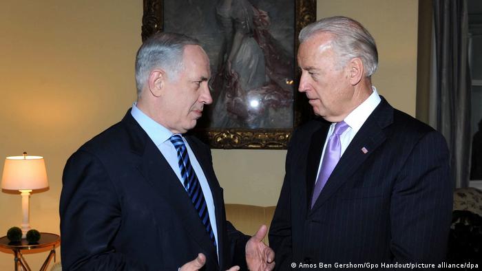 الرئيس الأمريكي جو بايدن ورئيس الحكومة الإسرائيلية بنيامين نتنياهو، أرشيف (23 مارس 2010).