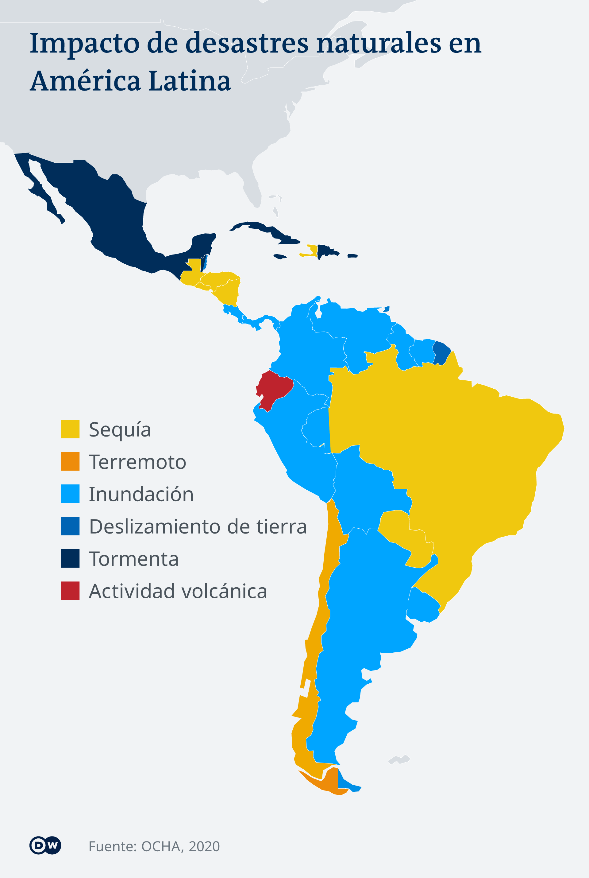 Infografik Auswirkungen von Naturkatastrophen in Lateinamerika ES