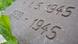 Close-up of dates of World War II on a gravestone Close-up of dates of World War II on a gravestone