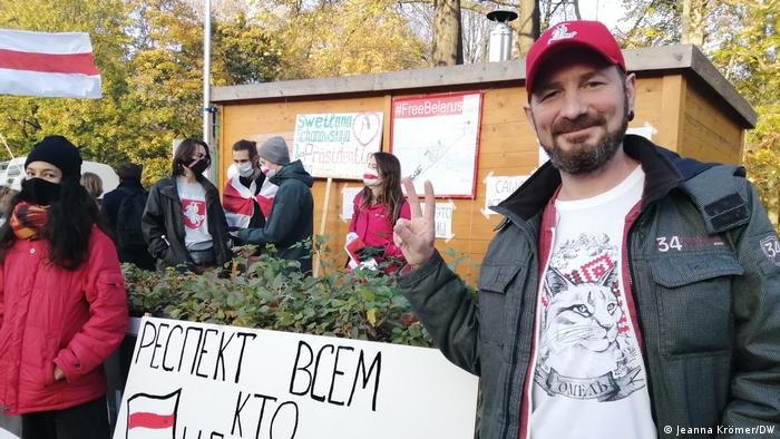 Taras Siakerka hat die alternative Botschaft von Belarus in Berlin initiiert