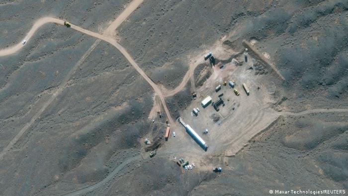 صورة بالأقمار الاصطناعية تظهر منشأة نطنز النووية الإيرانية في أصفهان بإيران.