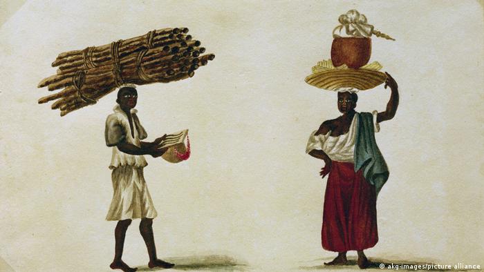 Gemälde H.Chamberlain | Brasilianische Sklaven