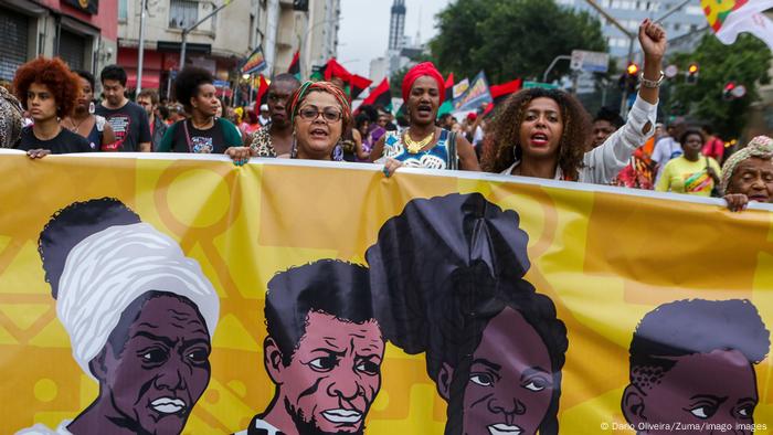 Manifestação no Dia da Consciência Negra em 2019, em São Paulo