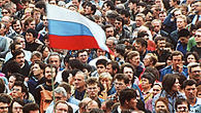 Sowjetunion Russland Putschversuch gegen Gorbatschow 1991 Demonstration