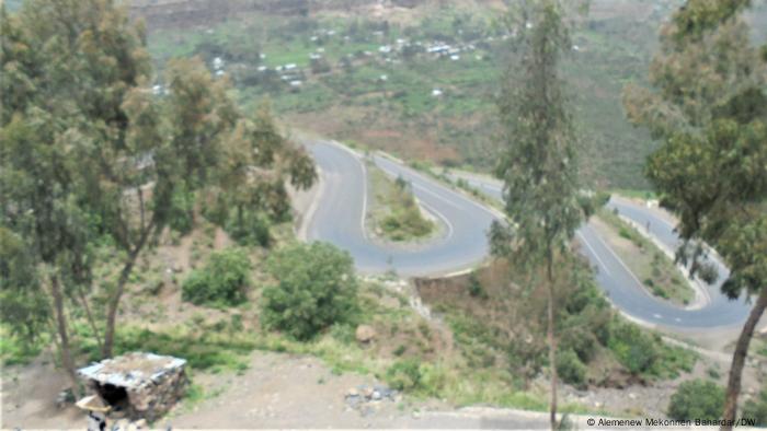 A hilly roadside in Ethiopia's Tigray region A hilly roadside in Ethiopia's Tigray region