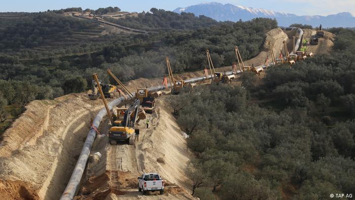 Bau der Transadriatischen Pipeline TAP