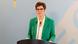 Annegret Kramp-Karrenbauer standing at the microphones Annegret Kramp-Karrenbauer standing at the microphones