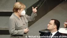 Deutschland Bundestag Änderung des Infektionsschutzgesetzes Angela Merkel