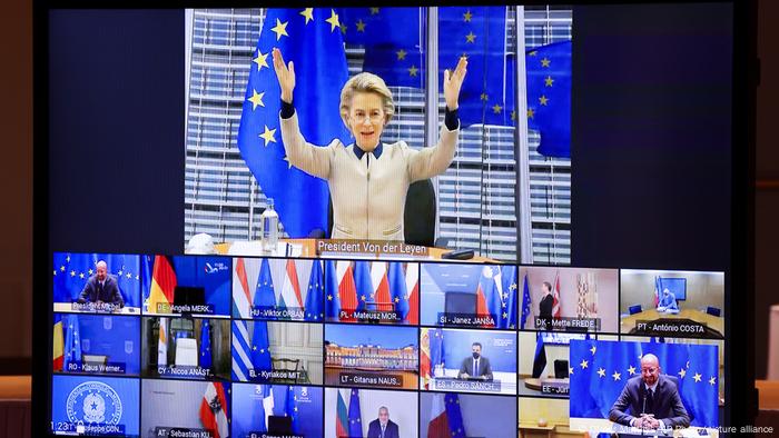 Brüssel EU-Videogipfel | Ursula von der Leyen, Präsidentin der Europäischen Kommission