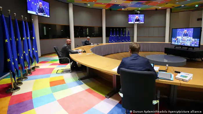 Brüssel EU-Videogipfel | Charles Michel, Präsident des Europäischen Rates