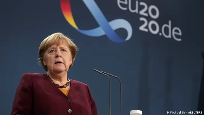 Deutschland Berlin | Angela Merkel, Bundeskanzlerin | nach EU-Videogipfel