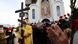 Pole bearers carry the coffin from the Minsk church Pole bearers carry the coffin from the Minsk church