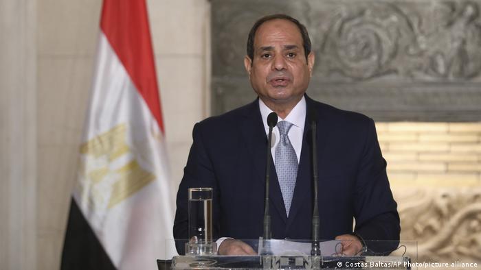 Egyptian President Abdel Fattah el-Sissi at a press conference in November 2020