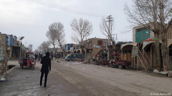 Scene in Bamiyan following the explosion