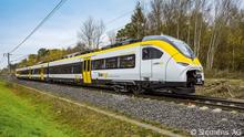 In February 2017, the Ministry for Transport in the state of Baden-Württemberg ordered 24 Mireo trains and 15 Desiro HC double-decker trains to be operated by DB Regio. This marked the first order for the new Mireo regional multiple-unit trains developed by Siemens Mobility. The Mireo has received initial approval from the German Railway Authority in time for the timetable change in June 2020. Plans call for gradually incorporating the Mireo trains in regional service (RB) on the Offenburg – Freiburg – Basel/Neuenburg (Rhine) route beginning with the timetable change in June 2020. // Im Februar 2017 bestellte das Ministerium für Verkehr Baden-Württemberg für den Betrieb durch DB Regio insgesamt 24 Mireo-Züge und 15 Doppelstockzüge Desiro-HC. Dies war die erste Bestellung für Fahrzeuge der neuen Mireo-Regionalzugplattform von Siemens Mobility. Der Mireo hat seine Zulassung termingerecht vom Eisenbahnbundesamt erhalten. Ziel ist, die Mireo-Züge pünktlich zum Fahrplanwechsel im Juni 2020 als Regionalbahn (RB) auf der Strecke Offenburg – Freiburg – Basel/Neuenburg (Rhein) sukzessive einfließen zu lassen.